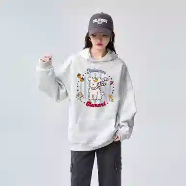 棉购 卡通连帽春秋薄款秋冬加厚潮流学生美式重磅外套卫衣 男女同款