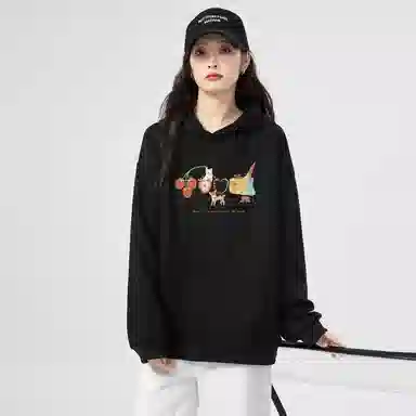 棉购 卡通百搭通勤简约卫衣 女款