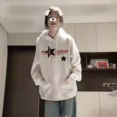 棉购 美式复古连帽宽松小众潮流卫衣 男女同款