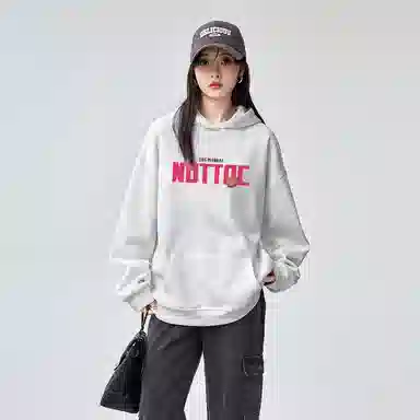 棉购 连帽潮流宽松慵懒长袖上衣外套百搭个性涂多巴胺卫衣 女款