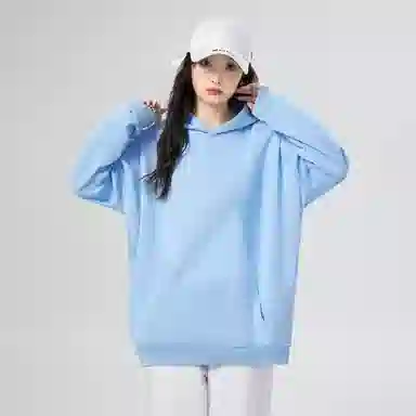 棉购 春秋薄款连帽秋冬加绒加厚潮学生美式重磅慵懒风宽松外套卫衣 男女同款