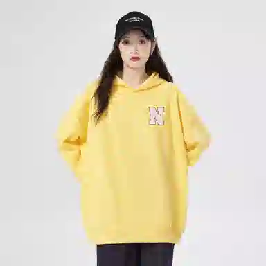 棉购 秋冬加绒加厚美式宽松慵懒风上衣多彩创意简约百搭卫衣男 女款
