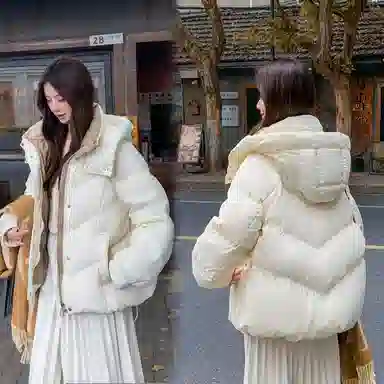 棉购 新款加厚面包服韩系温柔风棉服 女款