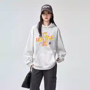 棉购 连帽宽松加绒加厚上衣潮流个性舒适宽松街头风卫衣 女款