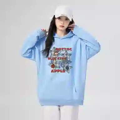 棉购 美式连帽印花潮流外套卫衣 女款