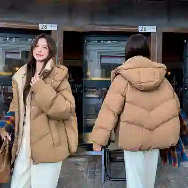 棉购 新款加厚面包服韩系温柔风棉服 女款