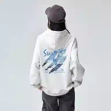 棉购 连帽百搭美式宽松舒适休闲长袖卫衣 男女同款