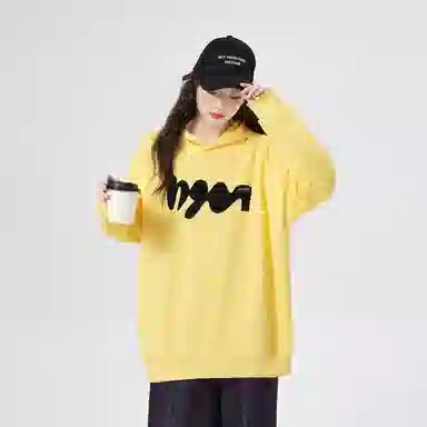 棉购 美式连帽重磅简约舒适卫衣 女款