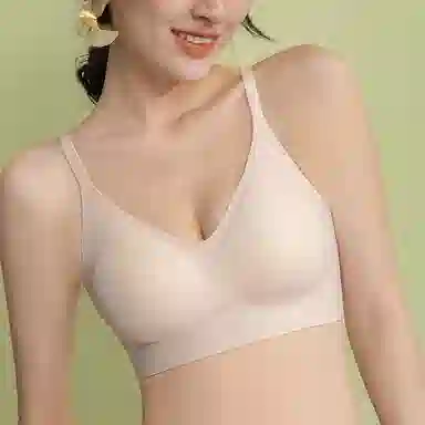 棉购 简约舒适聚拢背心式纯色文胸 女款