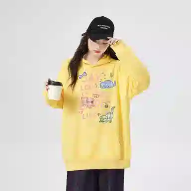 棉购 卡通百搭舒适时尚长袖卫衣 女款