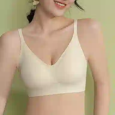 棉购 简约舒适聚拢背心式纯色文胸 女款