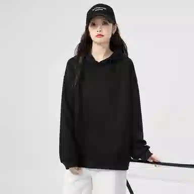 棉购 春秋薄款连帽秋冬加绒加厚潮学生美式重磅慵懒风宽松外套卫衣 男女同款