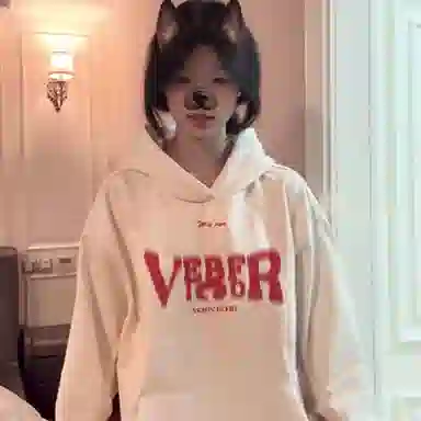 棉购 秋冬连帽设计感休闲百搭慵懒情侣上衣卫衣 男女同款