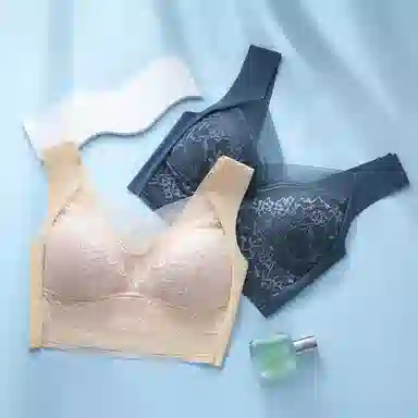 棉购 轻薄无钢圈侧收副乳背心式文胸 女款
