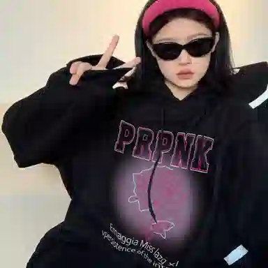 棉购 基础款潮流设计感印花卫衣 男女同款