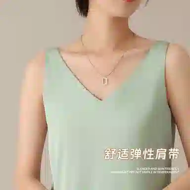 棉购 纯色简约可外穿背心 女款 白色
