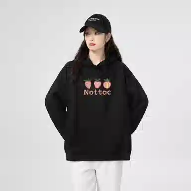 棉购 连帽加绒加厚学生美式重磅外套卫衣 女款