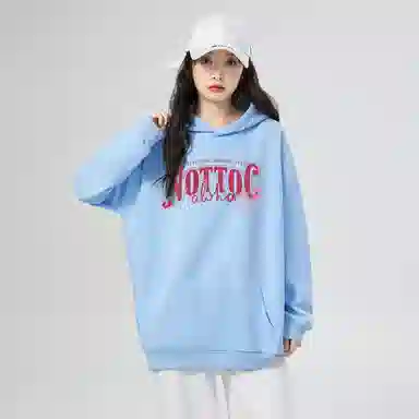 棉购 连帽春秋季潮流宽松韩版学生口袋带帽套头休闲加绒外套街头百搭落肩 卫衣 男女同款