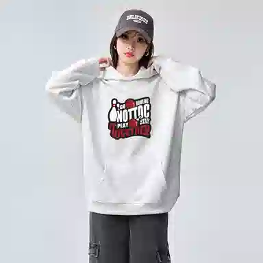 棉购 连帽美式重磅慵懒风宽松外套卫衣 女款