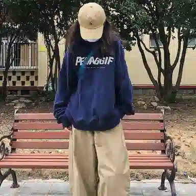棉购 高级感加绒慵懒风小众设计卫衣 男女同款