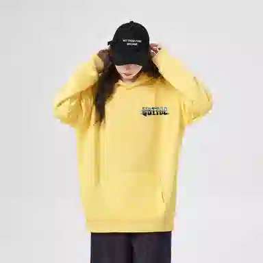 棉购 连帽春秋学生秋冬加绒加厚潮流美式重磅外套卫衣 男女同款