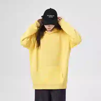 棉购 春秋薄款连帽秋冬加绒加厚潮学生美式重磅慵懒风宽松外套卫衣 男女同款