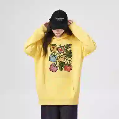 棉购 潮流美式宽松小个子复古连帽上衣外套卫衣 女款