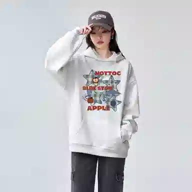 棉购 美式连帽印花潮流外套卫衣 女款