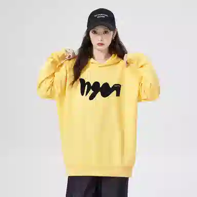 棉购 美式连帽重磅简约舒适卫衣 女款