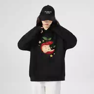 棉购 宽松薄款连帽长袖卫衣 女款