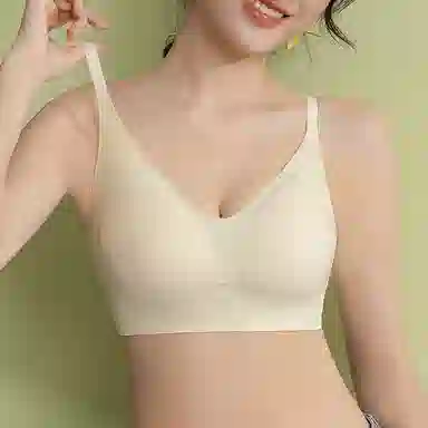 棉购 简约舒适聚拢背心式纯色文胸 女款