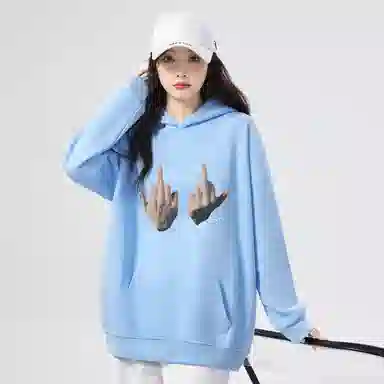 棉购 连帽百搭潮流印花美式卫衣 男女同款