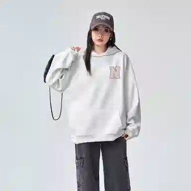 棉购 秋冬加绒加厚美式宽松慵懒风上衣多彩创意简约百搭卫衣男 女款