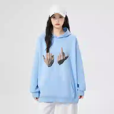 棉购 连帽百搭潮流印花美式卫衣 男女同款