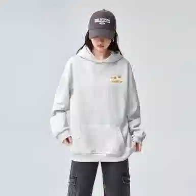 棉购 美式连帽印花加绒加厚潮流重磅学生卫衣 女款