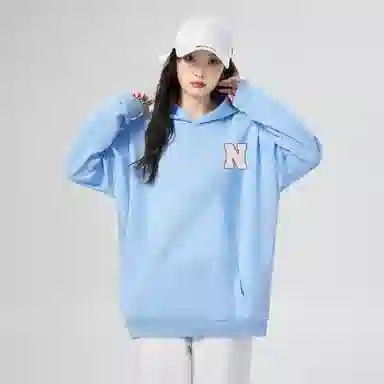 棉购 秋冬加绒加厚美式宽松慵懒风上衣多彩创意简约百搭卫衣男 女款