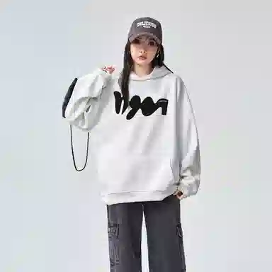 棉购 美式连帽重磅简约舒适卫衣 女款