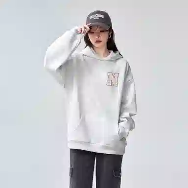 棉购 秋冬加绒加厚美式宽松慵懒风上衣多彩创意简约百搭卫衣男 女款