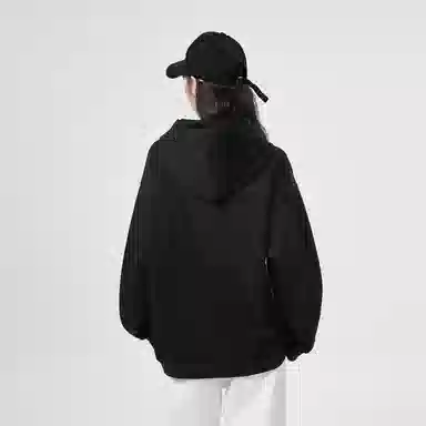 棉购 连帽秋冬季加绒加厚百搭潮流印花美式学生上衣服外套卫衣 男女同款