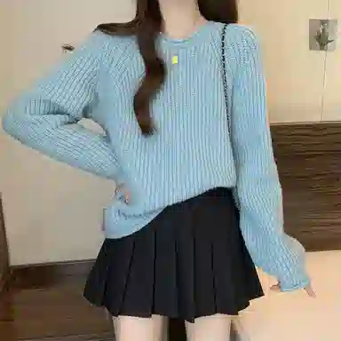 棉购 韩系氛围感宽松慵懒风绝美通勤显瘦针织衫 女款