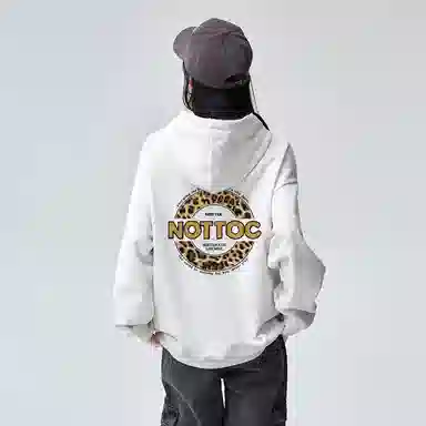 棉购 简约设计美式连帽长袖卫衣 男女同款