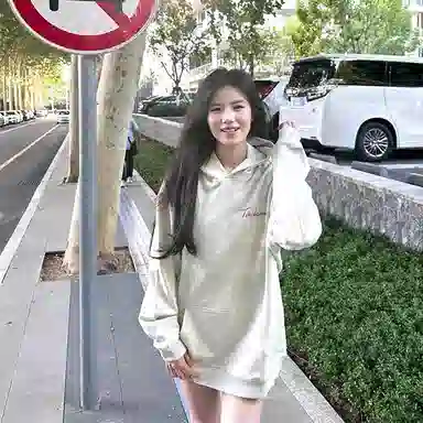 棉购 国潮美式复古慵懒风字母设计感卫衣 男女同款