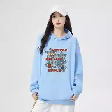 棉购 美式连帽印花潮流外套卫衣 女款