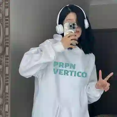 棉购 韩系小清新字母印花潮流时尚休闲百搭重磅卫衣 女款