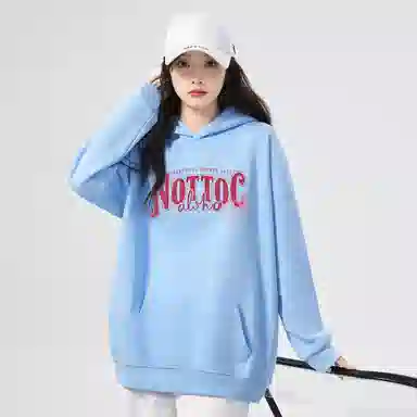 棉购 连帽春秋季潮流宽松韩版学生口袋带帽套头休闲加绒外套街头百搭落肩 卫衣 男女同款