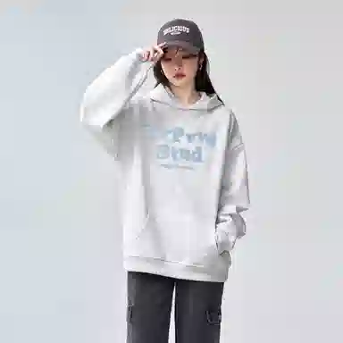 棉购 重磅刺绣潮流连帽春秋秋冬宽松加厚慵懒风上衣卫衣 男女同款