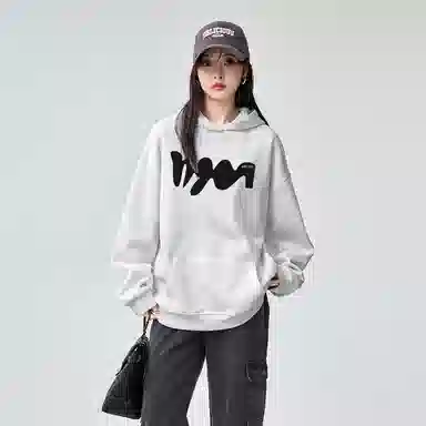 棉购 美式连帽重磅简约舒适卫衣 女款
