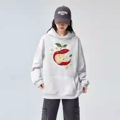 棉购 宽松薄款连帽长袖卫衣 女款