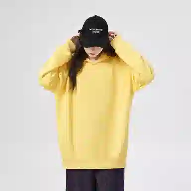 棉购 美式复古潮流重磅连帽卡通宽松外套卫衣 女款