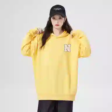 棉购 秋冬加绒加厚美式宽松慵懒风上衣多彩创意简约百搭卫衣男 女款